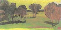 Miniature painting of an idyllic landscape