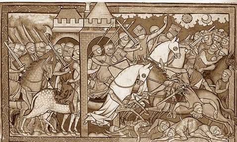 Medieval illustration of the Crusades